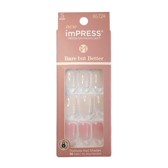 imPRESS press-on manicure Bare but Better Short Effortless Finish NWT - Picture 1 of 7